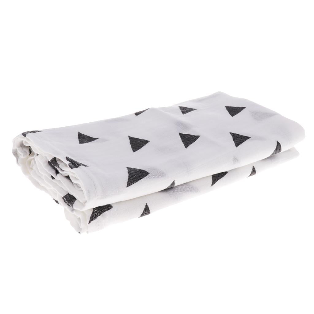 Baby Bamboo Fiber Wrap Towel Infant Swaddle Blankets  Triangle