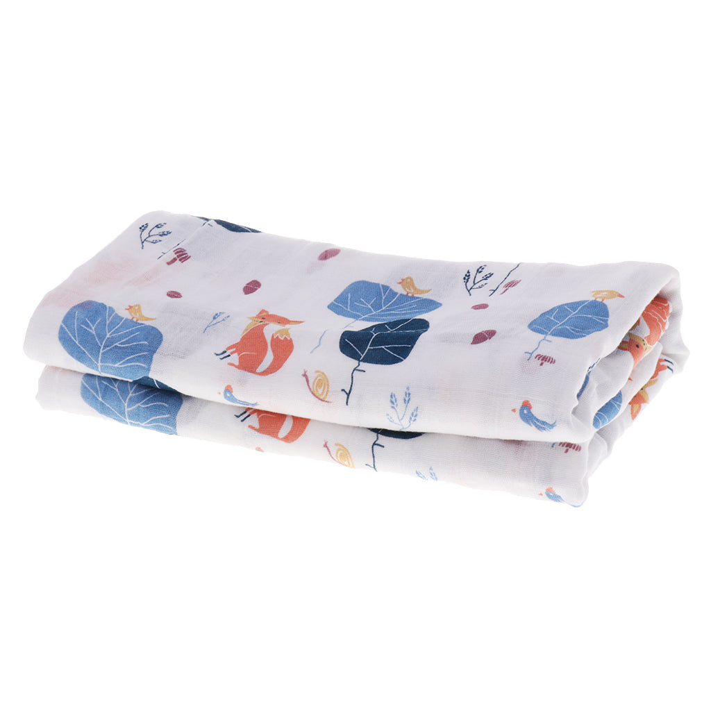 Soft Muslin Baby Swaddling Blanket Newborn Infant Cotton Swaddle Towel Tree