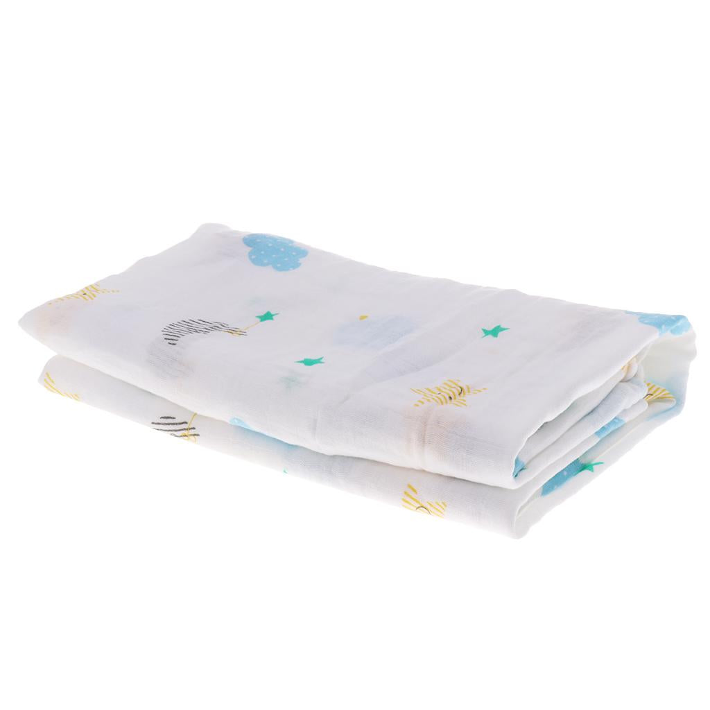 Soft Muslin Baby Swaddling Blanket Newborn Infant Cotton Swaddle Towel Cloud