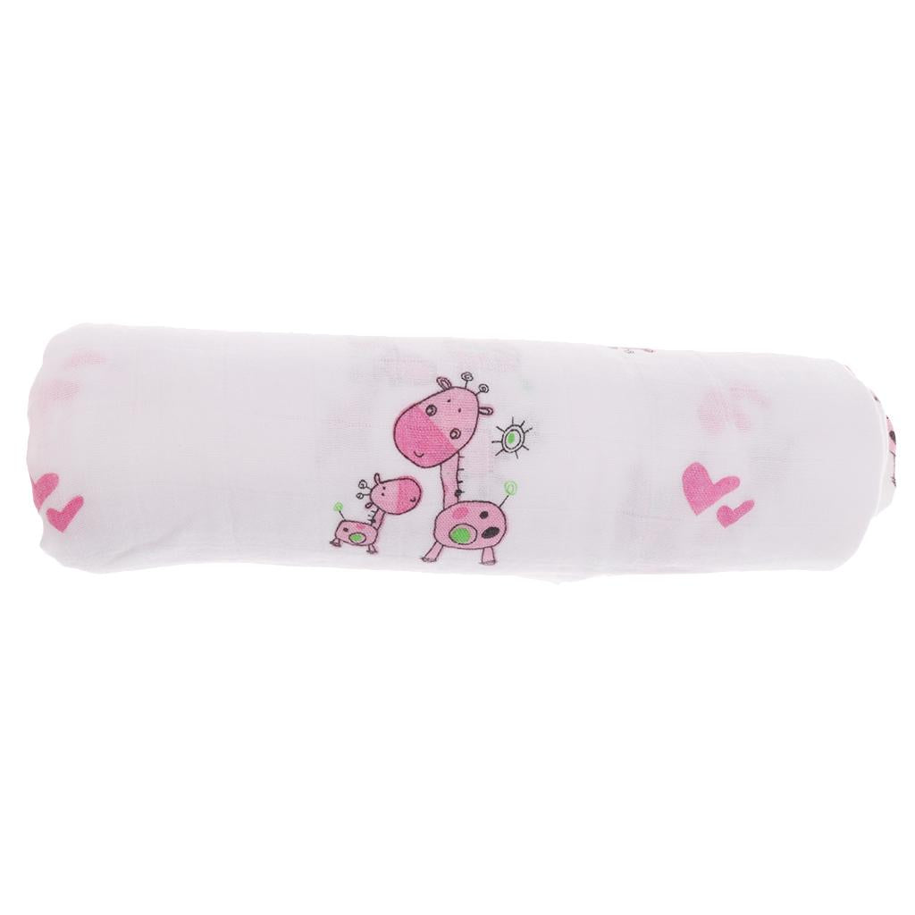 Soft Muslin Baby Swaddling Blanket Newborn Infant Cotton Swaddle Towel Deer