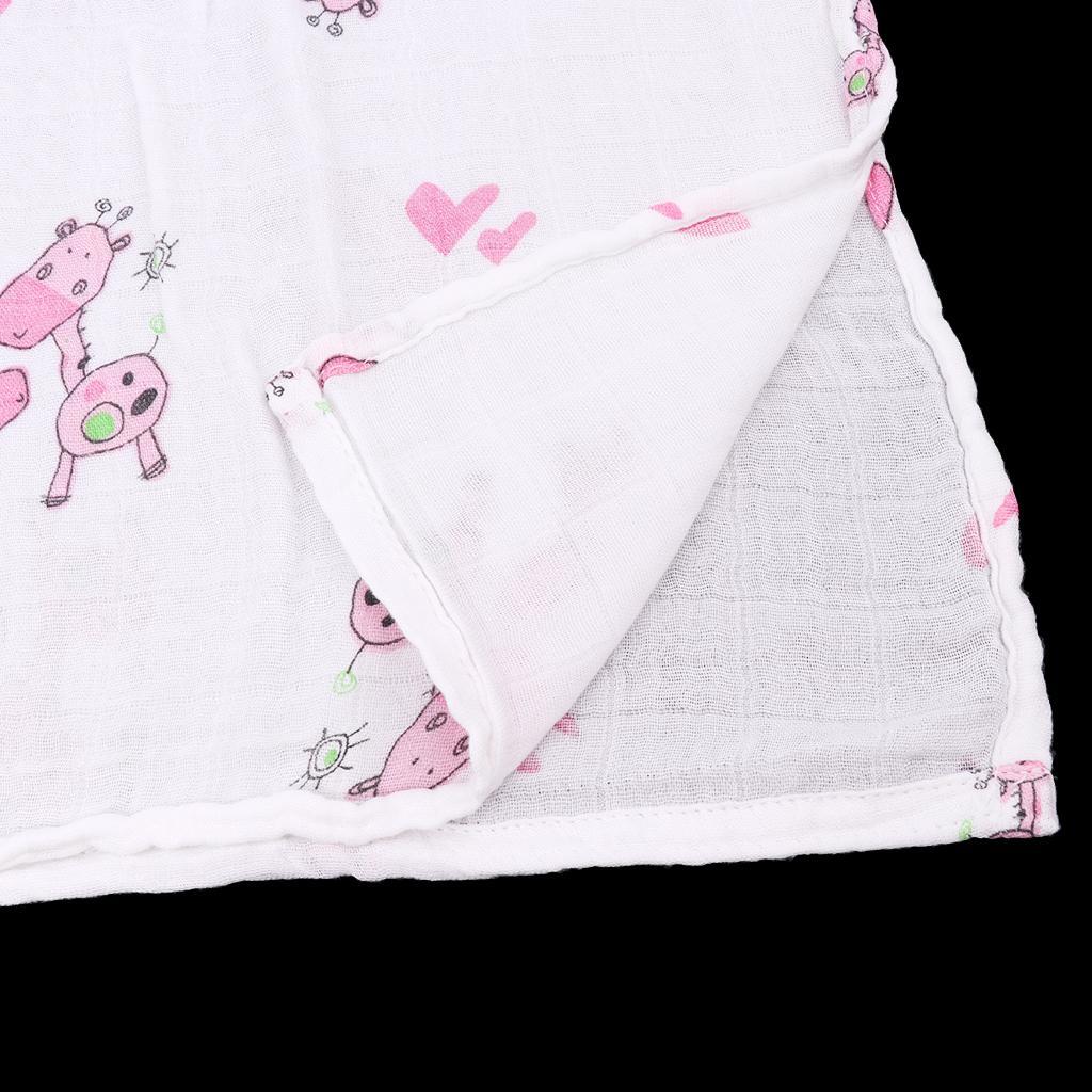Soft Muslin Baby Swaddling Blanket Newborn Infant Cotton Swaddle Towel Deer