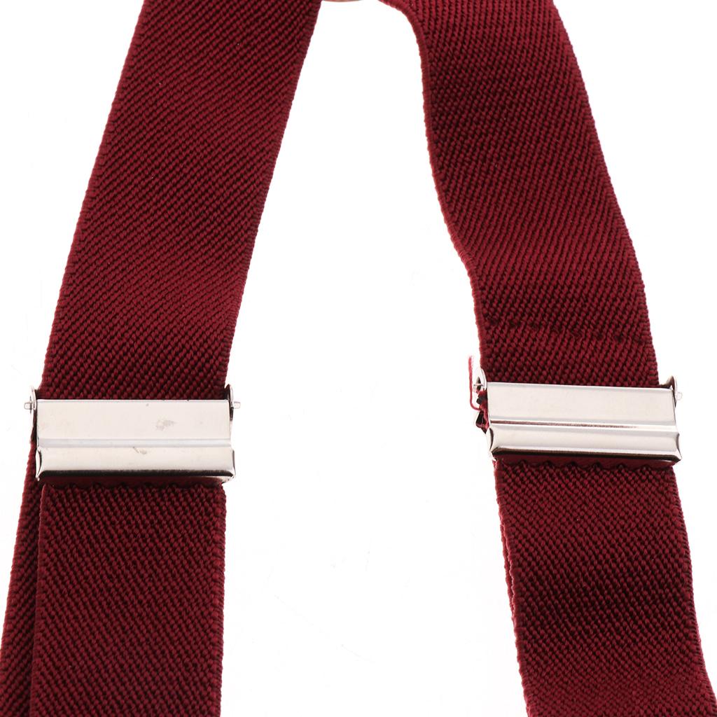 Adjustable Suspender Clip-on Braces and Bow Tie Set for Baby Red