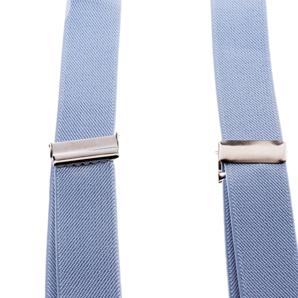 Adjustable Suspender Clip-on Braces and Bow Tie Set for Baby Light blue