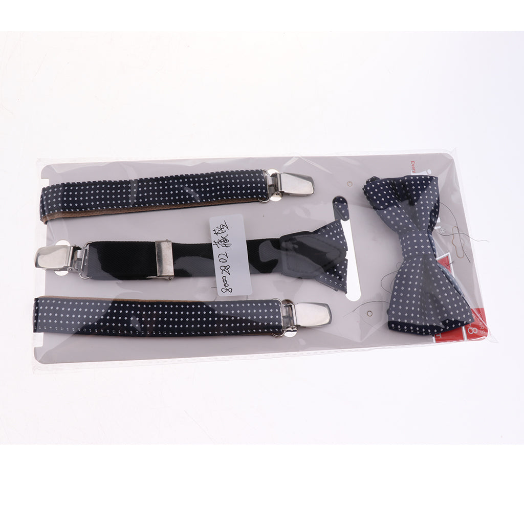 Child Kids Clip-on Suspenders Elastic Y-Shape Adjustable Braces Navy