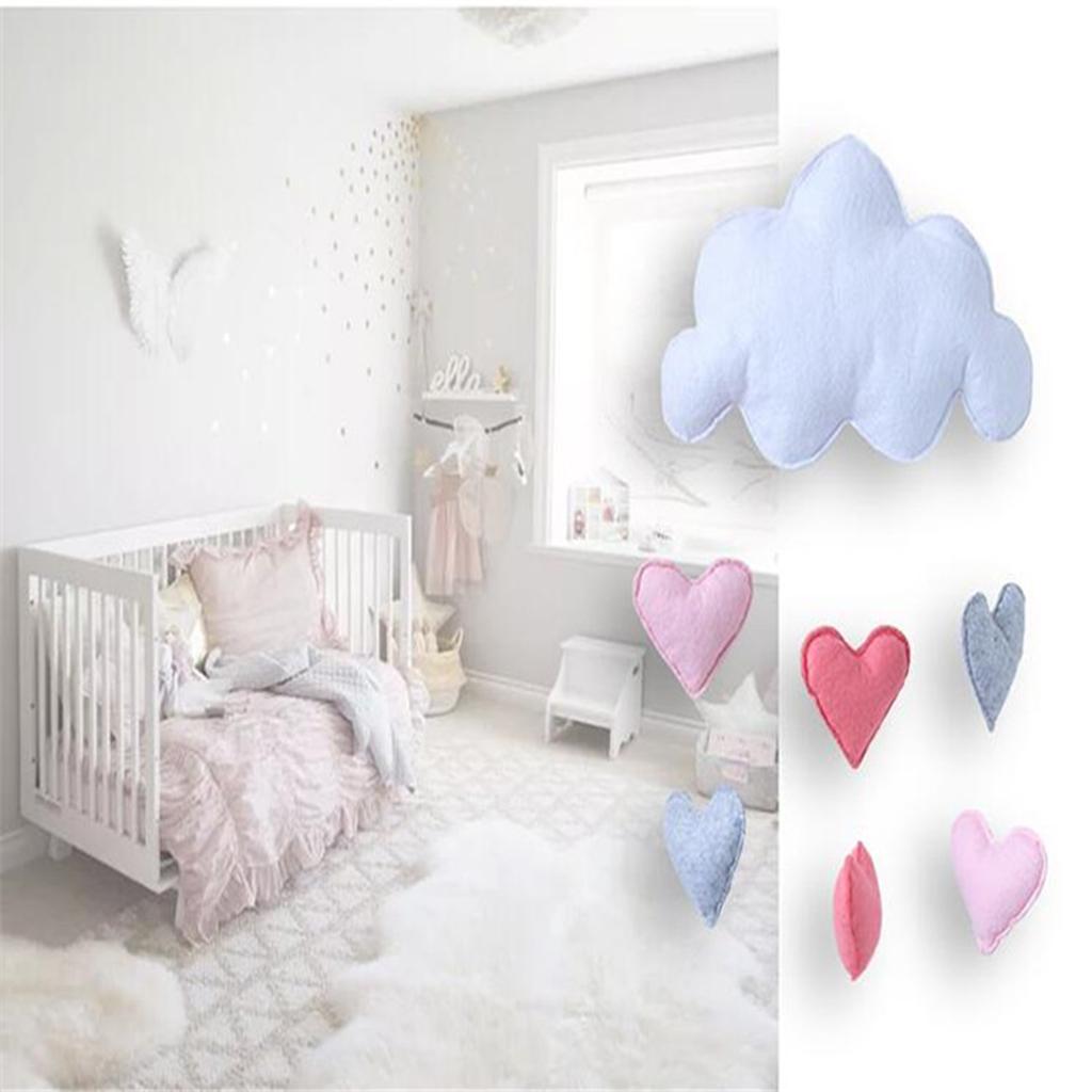 Love Heart Star Baby Nursery Mobile Wall Hanging Decor Love Heart White