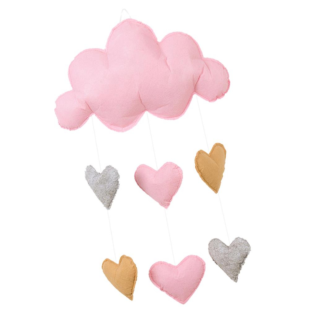 Love Heart Star Baby Nursery Mobile Wall Hanging Decor Love Heart Pink