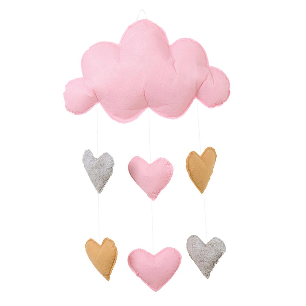 Love Heart Star Baby Nursery Mobile Wall Hanging Decor Love Heart Pink
