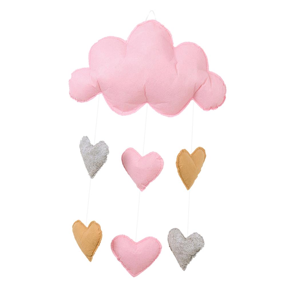 Love Heart Star Baby Nursery Mobile Wall Hanging Decor Love Heart Pink
