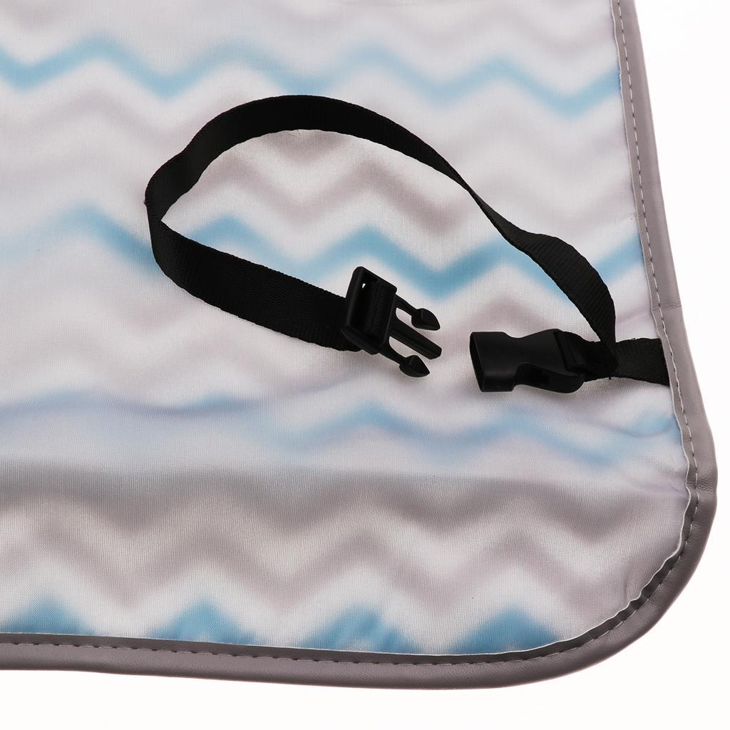Baby Portable Changing Pad 3-in-1 Diaper Clutch Changing Station Wave