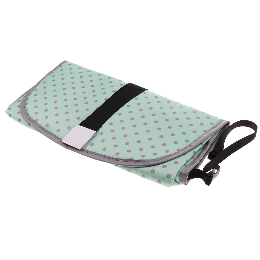 Baby Portable Changing Pad 3-in-1 Diaper Clutch Changing Station Green