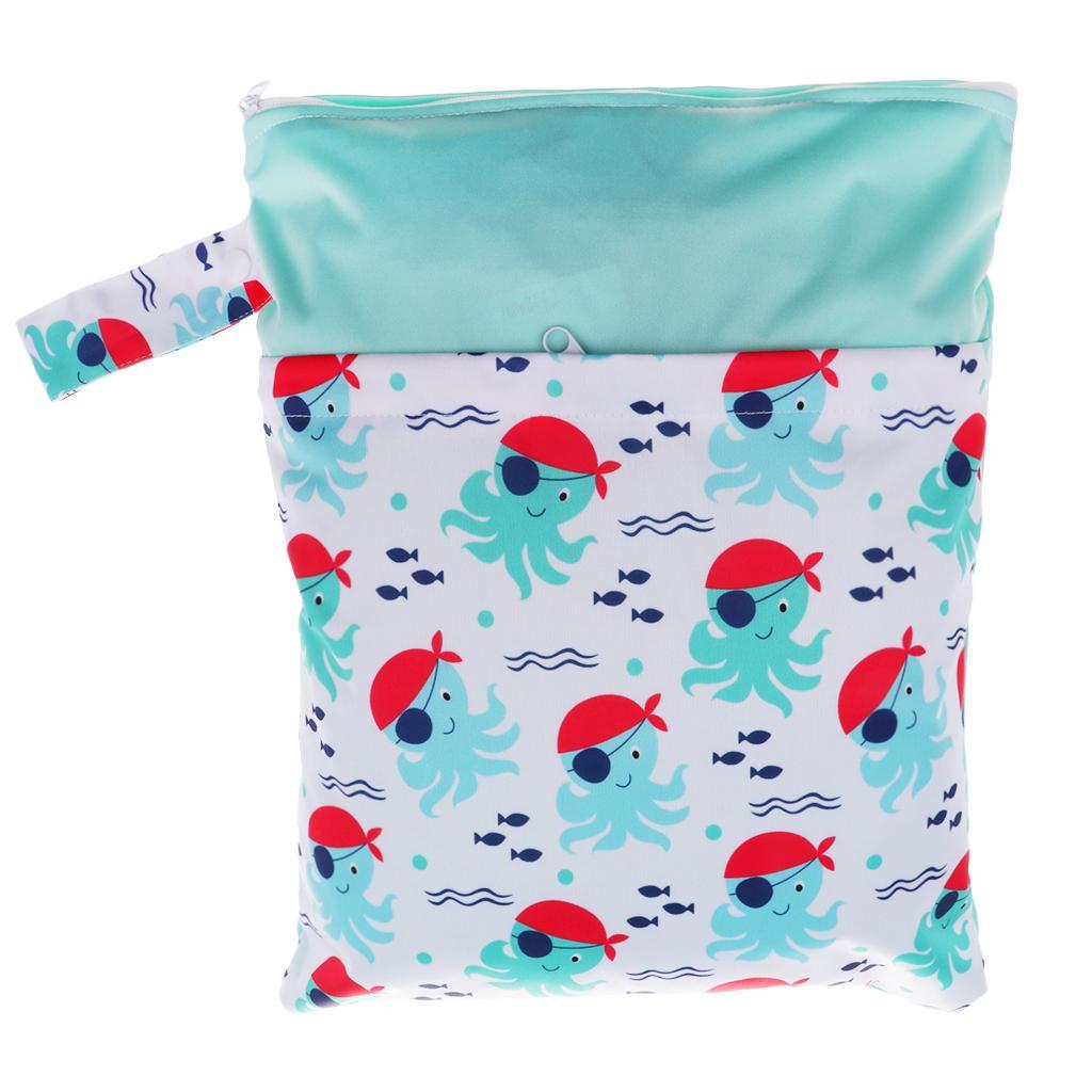 Travel Wet and Dry Cloth Diapers Wet Bags Waterproof Reusable  Style 4