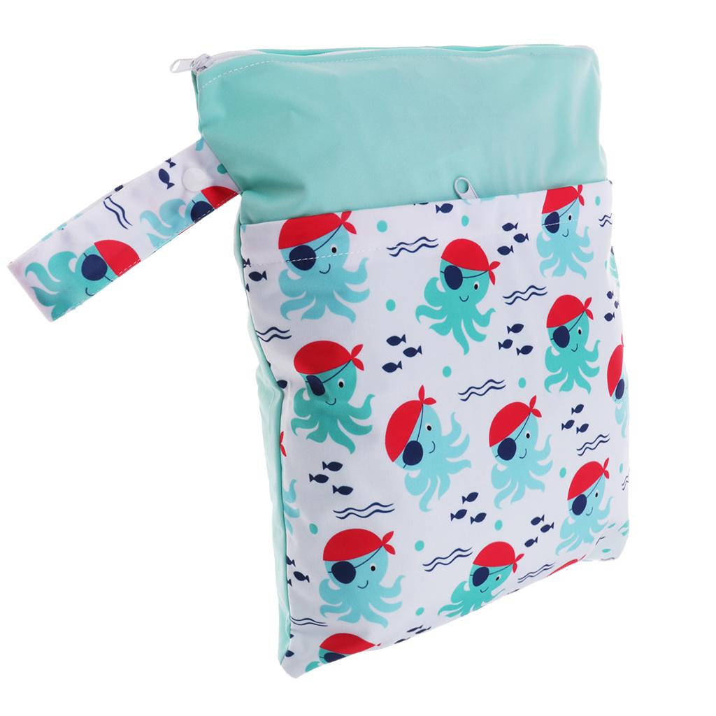 Travel Wet and Dry Cloth Diapers Wet Bags Waterproof Reusable  Style 4