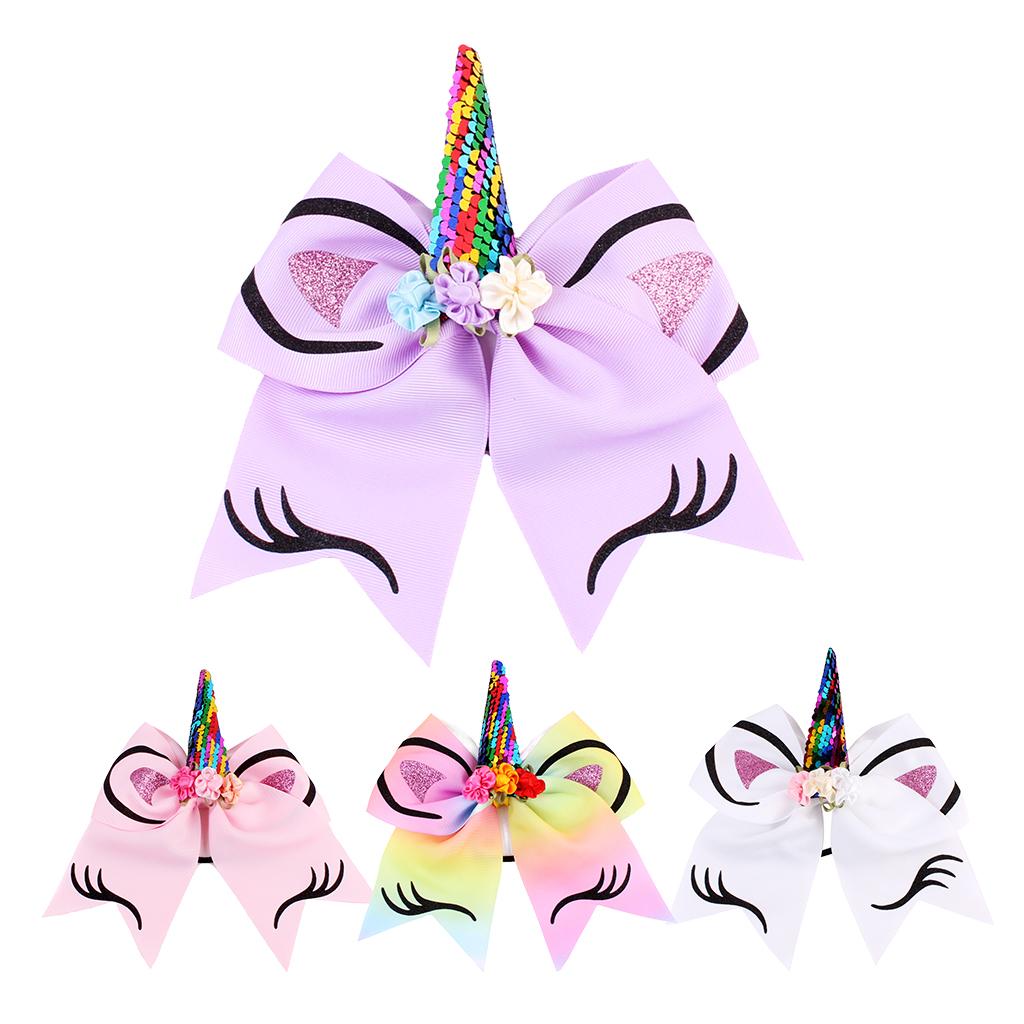 Kids Bows Hair Band Glitter Headband Birthday Party Flower Crown Pink