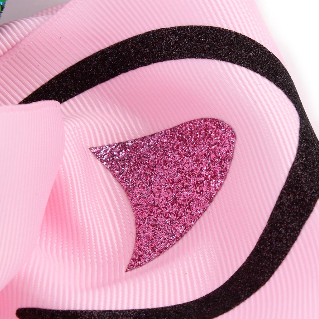 Kids Bows Hair Band Glitter Headband Birthday Party Flower Crown Pink