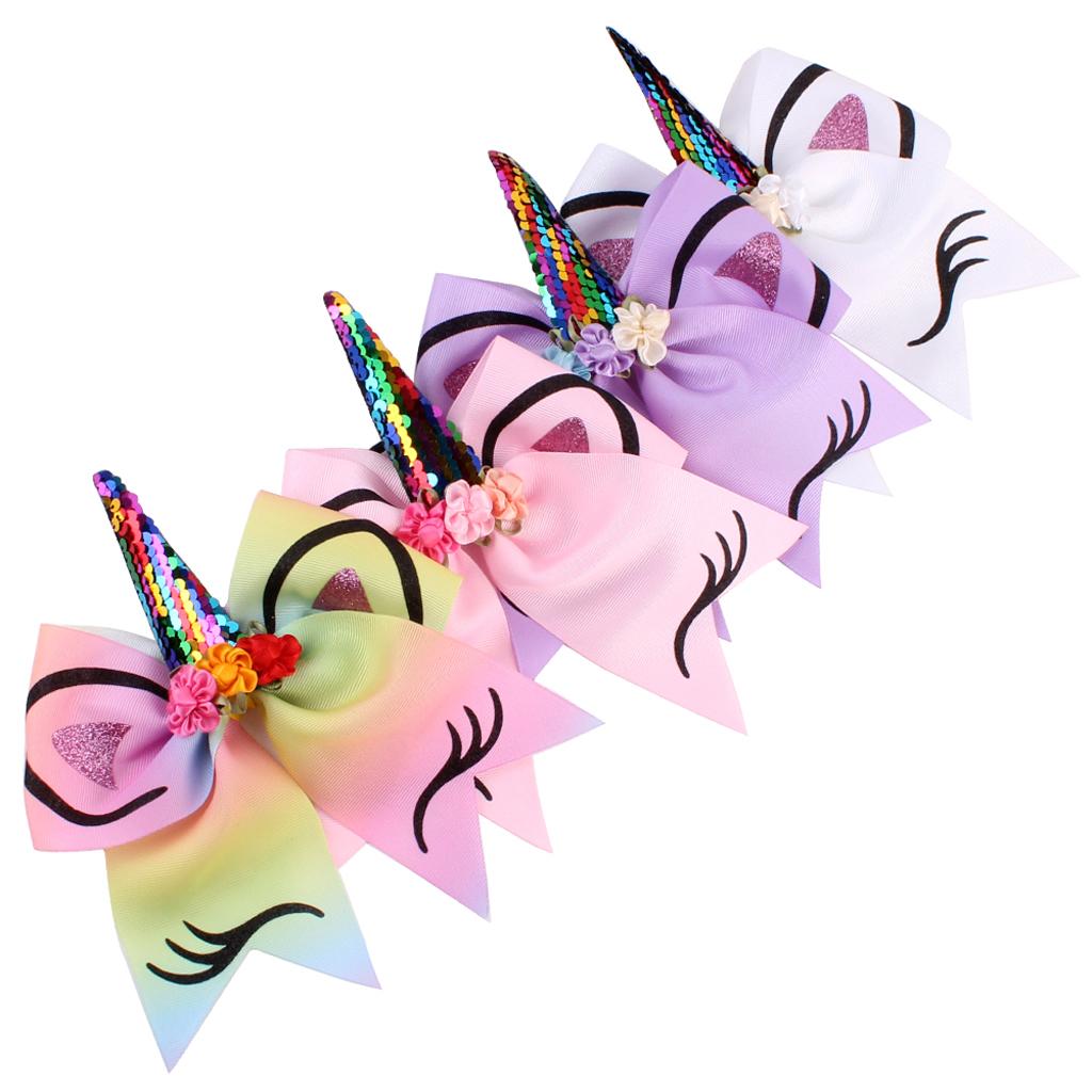 Kids Bows Hair Band Glitter Headband Birthday Party Flower Crown Colorful