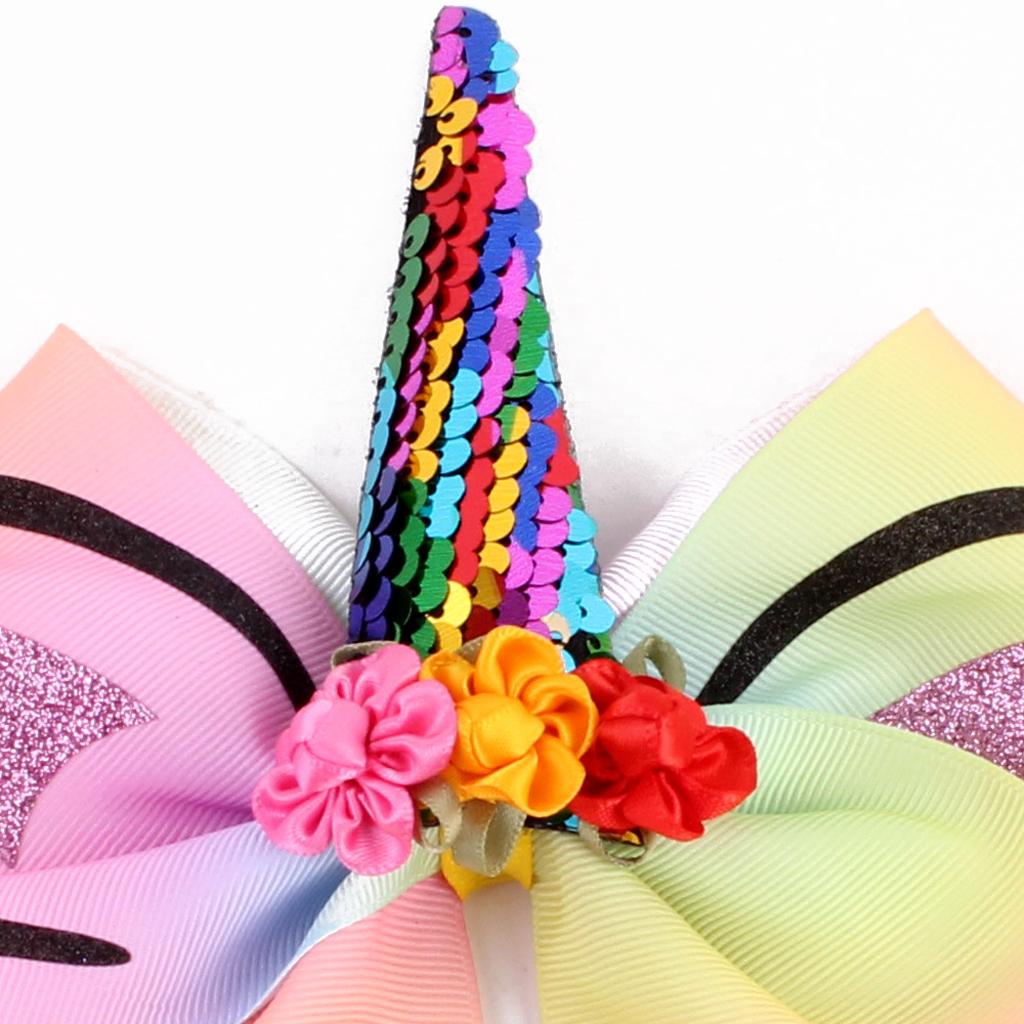 Kids Bows Hair Band Glitter Headband Birthday Party Flower Crown Colorful