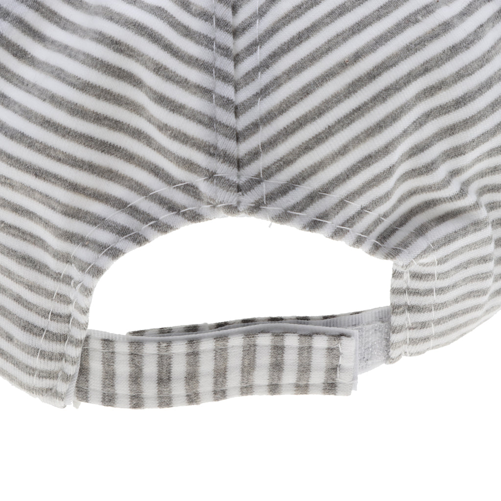 Baby Boy Hats Striped Soft Cotton Sunhat Baseball Cap Sun Hat Beret Gray