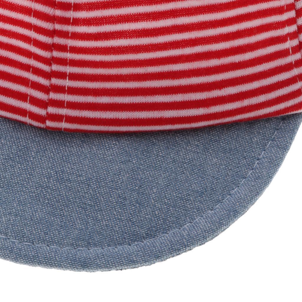 Baby Boy Hats Striped Soft Cotton Sunhat Baseball Cap Sun Hat Beret Red