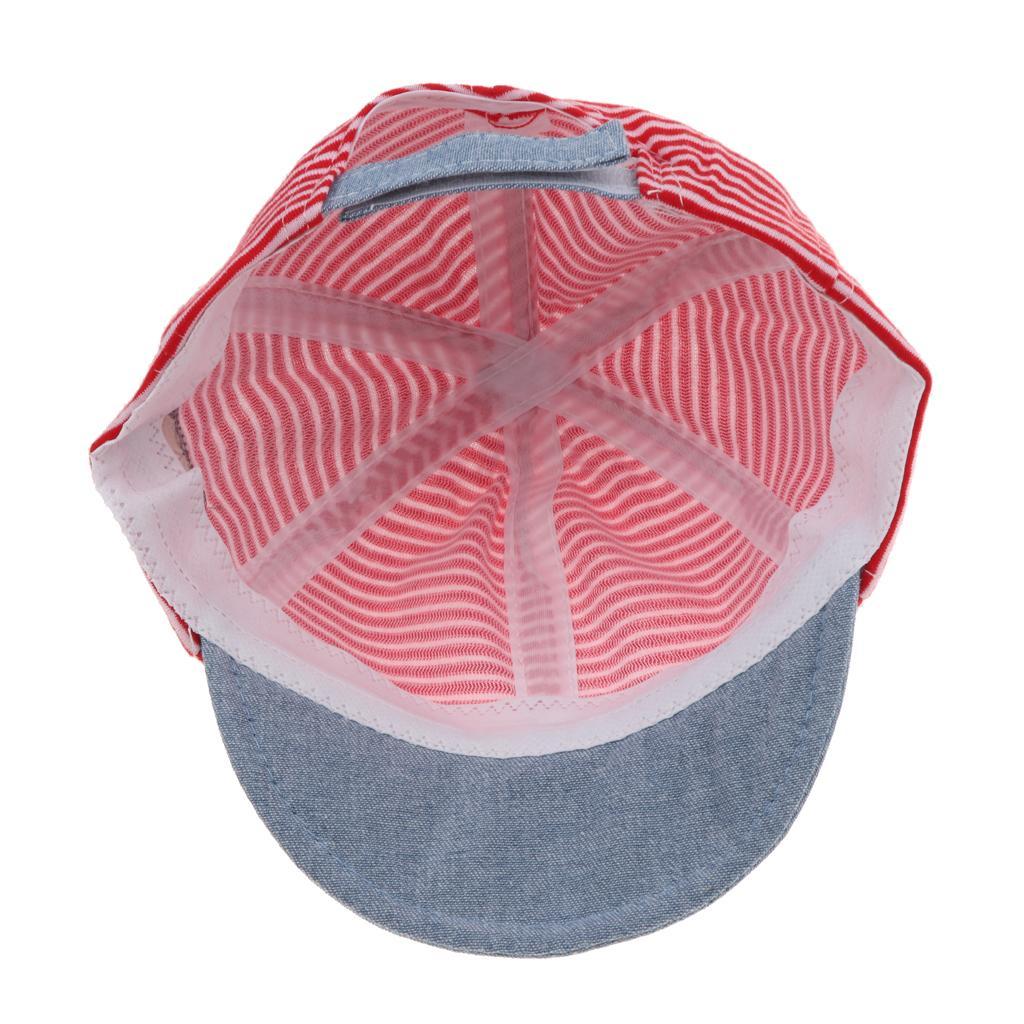 Baby Boy Hats Striped Soft Cotton Sunhat Baseball Cap Sun Hat Beret Red