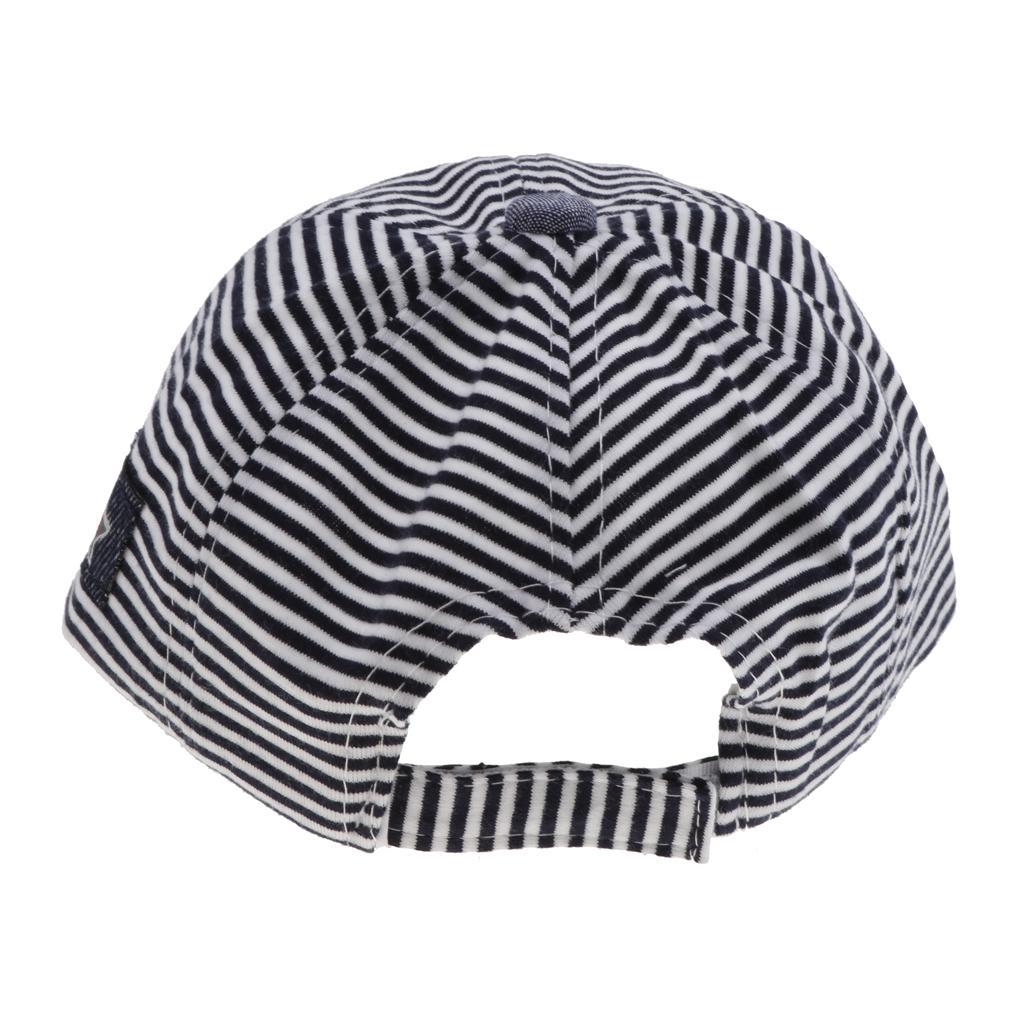 Baby Boy Hats Striped Soft Cotton Sunhat Baseball Cap Sun Hat Beret Navy