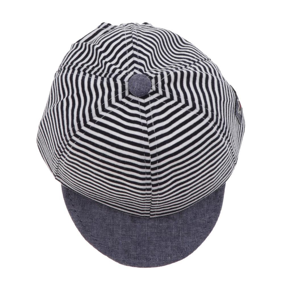 Baby Boy Hats Striped Soft Cotton Sunhat Baseball Cap Sun Hat Beret Navy