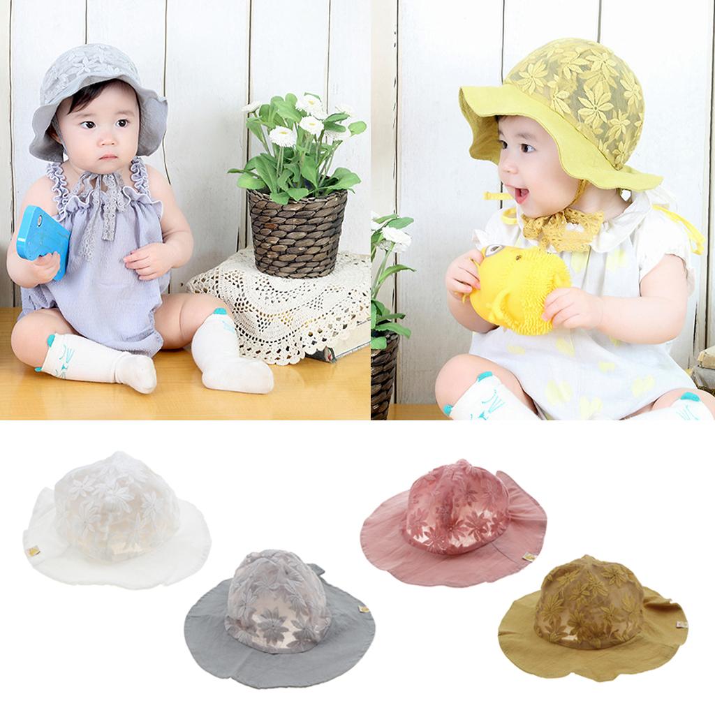 Baby Toddler Kids Bucket Breathable Sun Hat with Chin Strap Gray