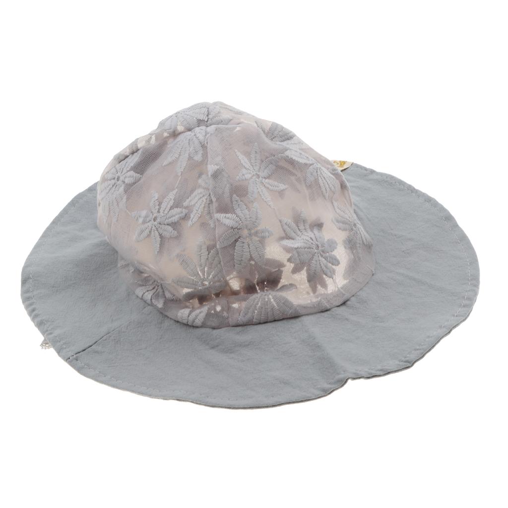 Baby Toddler Kids Bucket Breathable Sun Hat with Chin Strap Gray