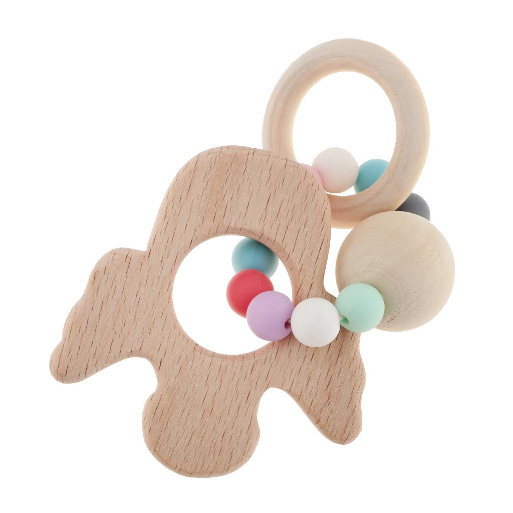 Baby Teething Bead Wood Teether Bracelet Infant Grasping Toy Fairy