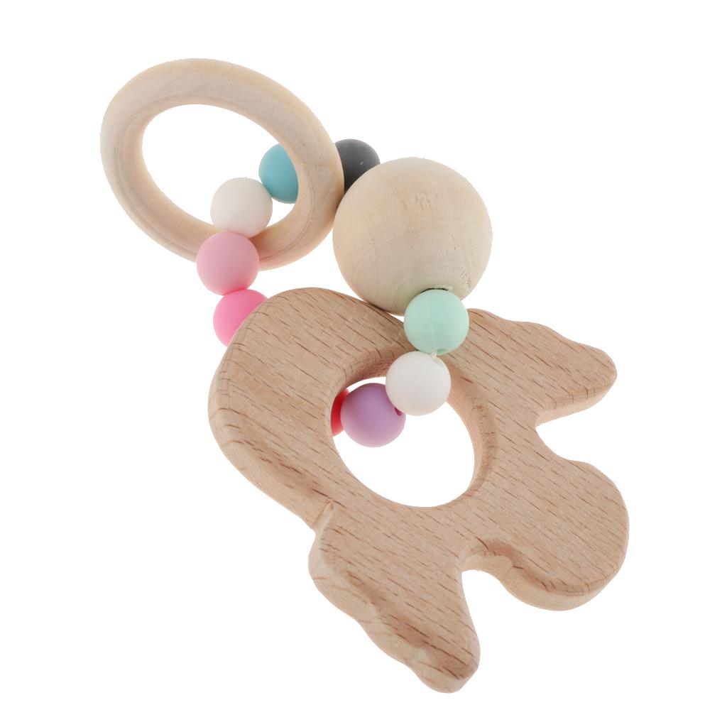 Baby Teething Bead Wood Teether Bracelet Infant Grasping Toy Fairy