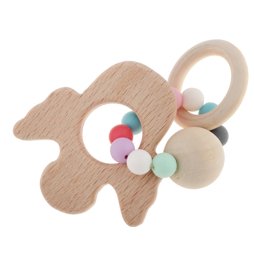 Baby Teething Bead Wood Teether Bracelet Infant Grasping Toy Fairy