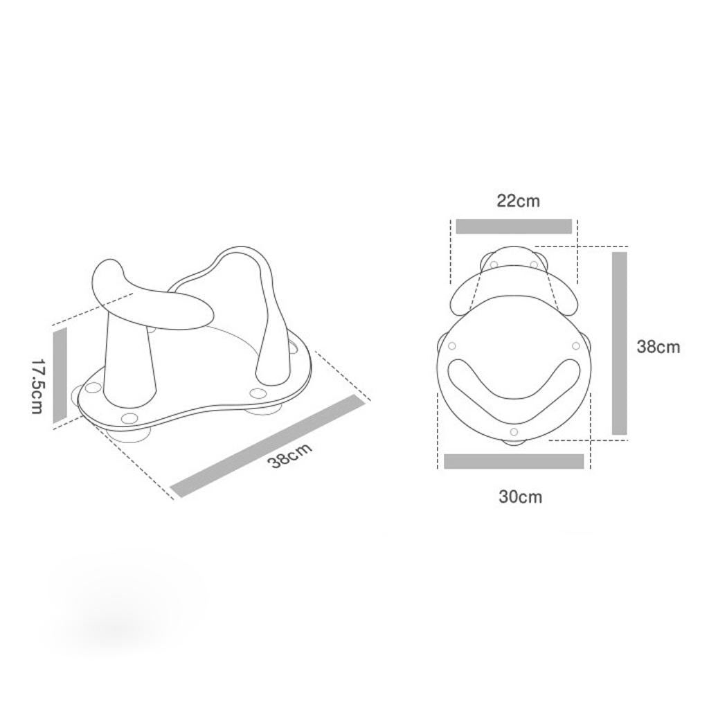 Baby Shower Seat Bath Seat Support Kids Sit Up in Tub  Yellow