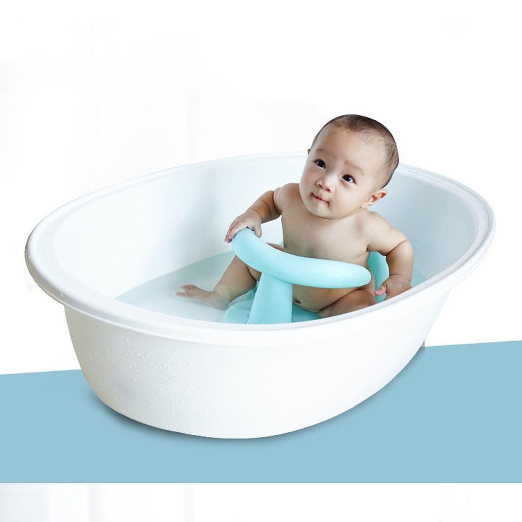 Baby Shower Seat Bath Seat Support Kids Sit Up in Tub  Blue