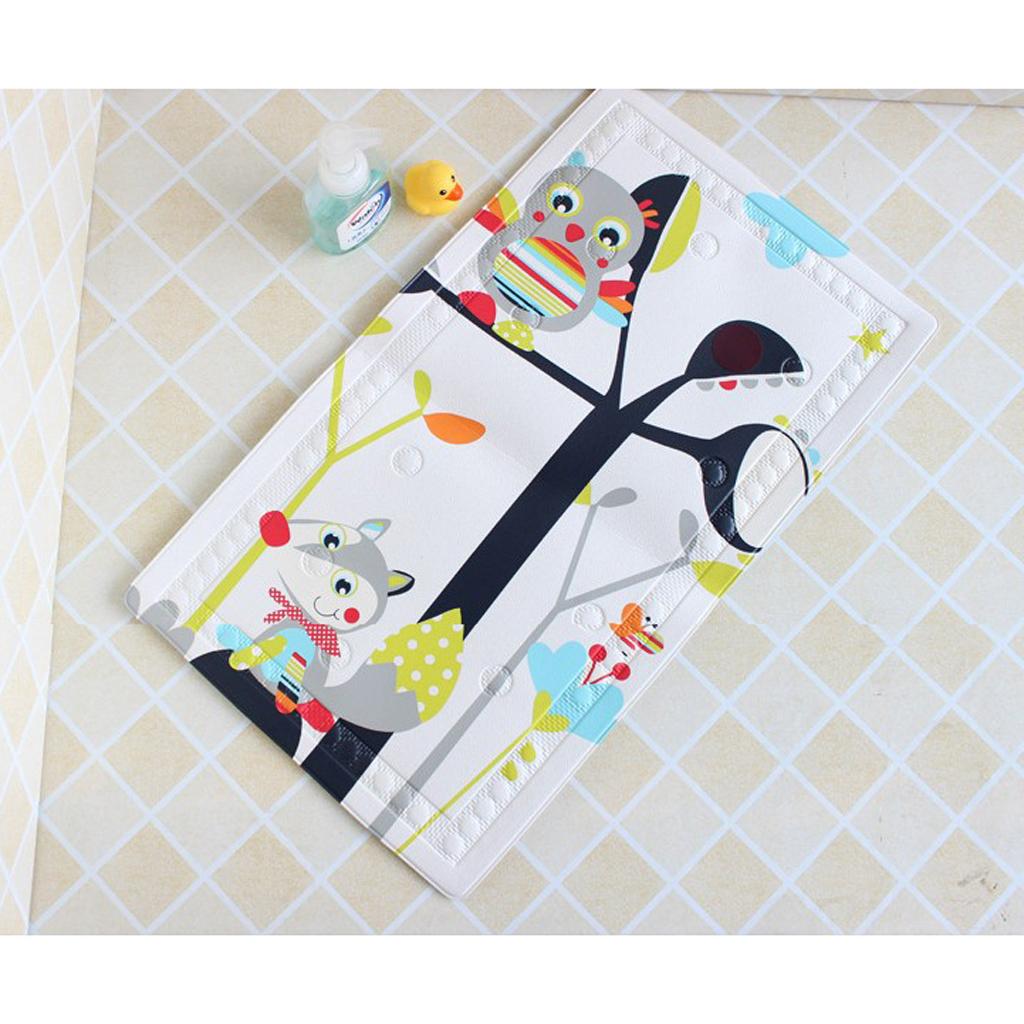 KIDS CHILDS SAFETY LONG STRONG SUCTION NON SLIP BATH SHOWER MAT Fox