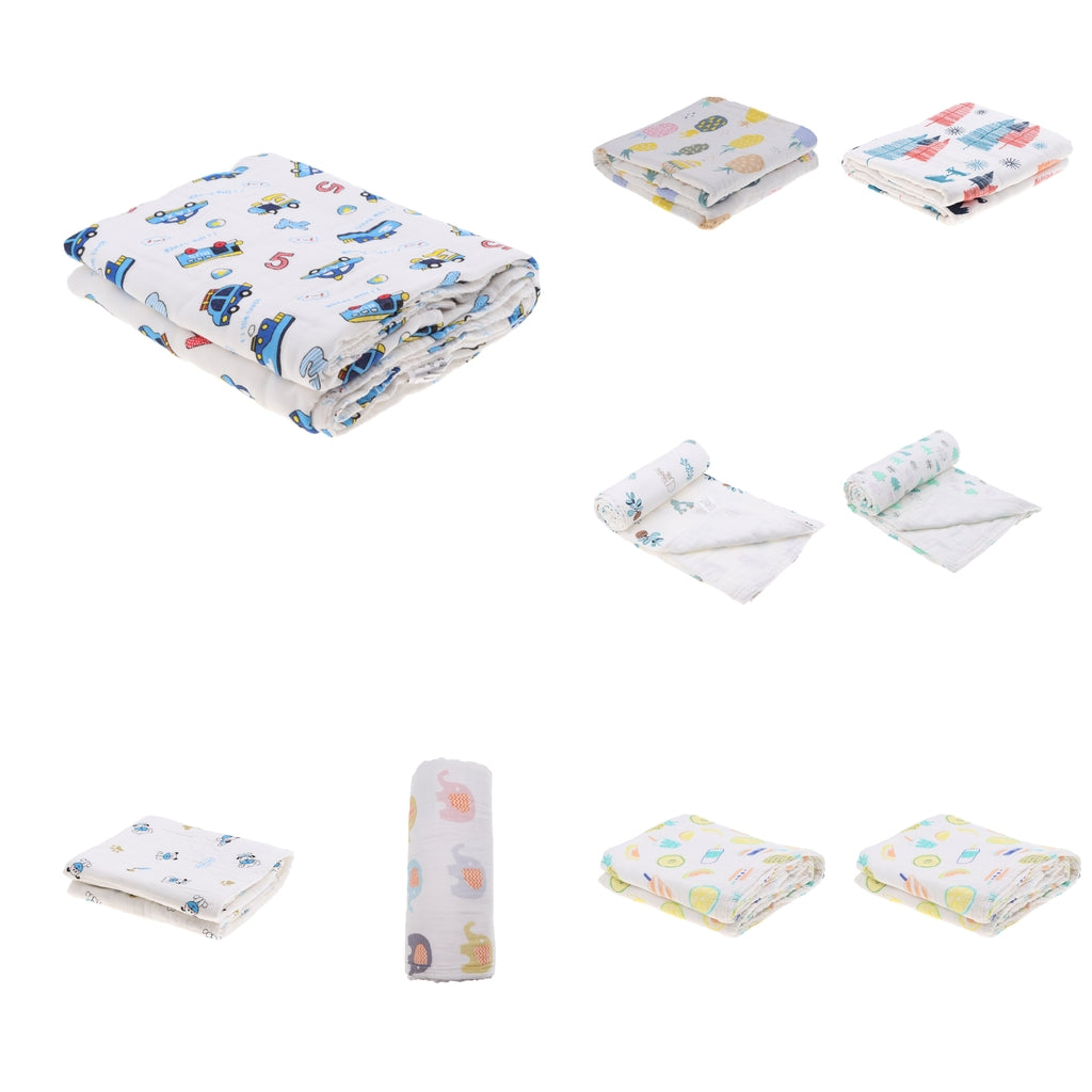 6 layer Cotton Baby Washcloth Towel Bath Feeding Wipe Cloth Gauze Tree