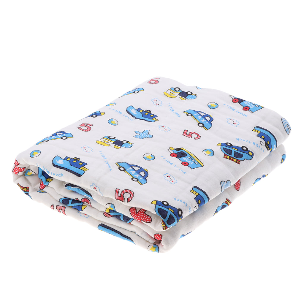 6 layer Cotton Baby Washcloth Towel Bath Feeding Wipe Cloth Gauze Car