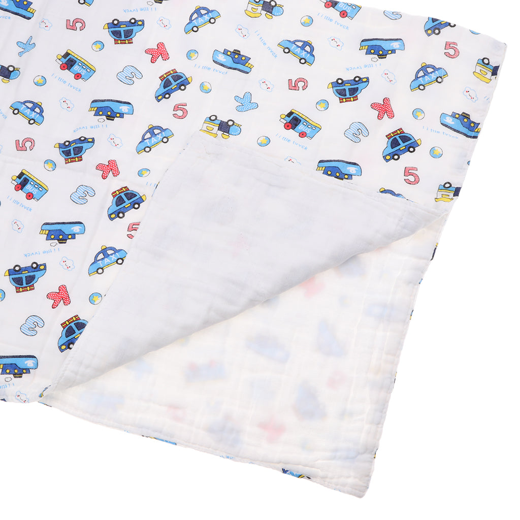 6 layer Cotton Baby Washcloth Towel Bath Feeding Wipe Cloth Gauze Car