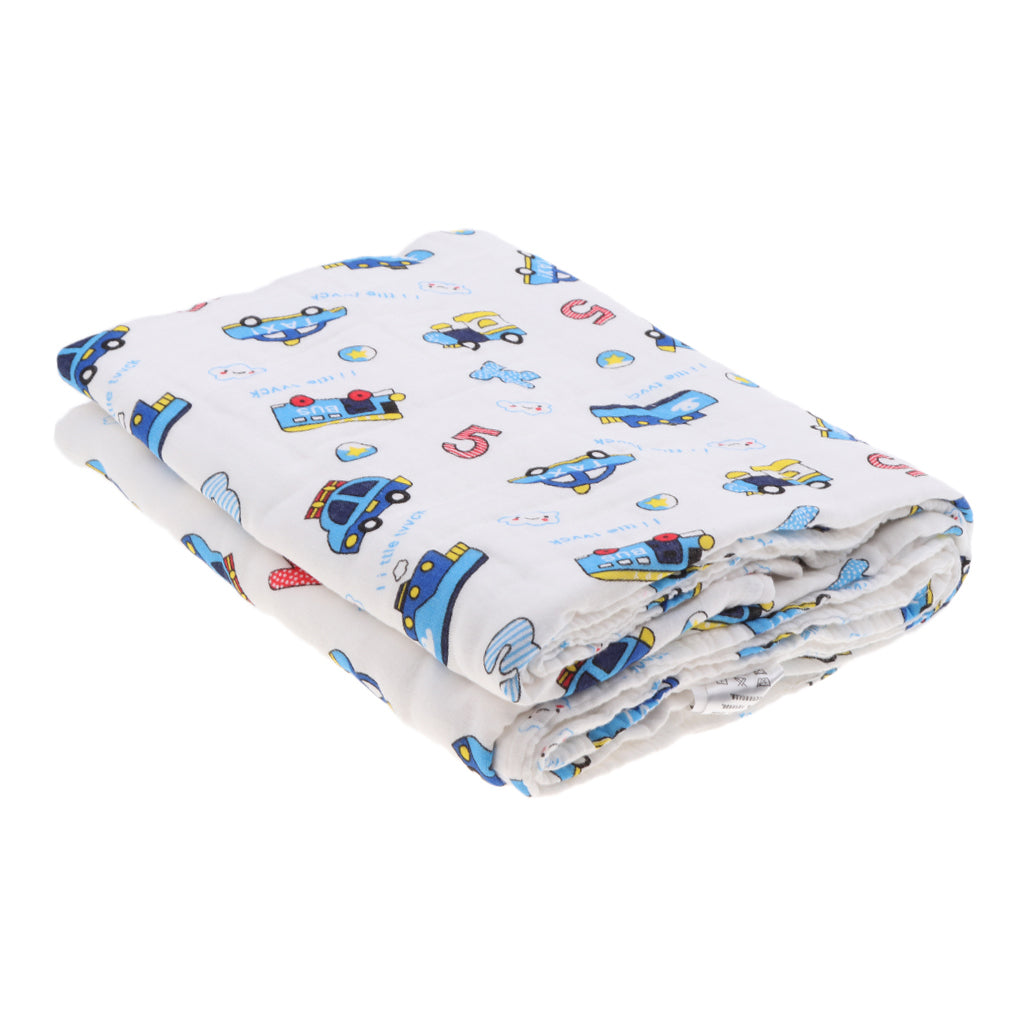 6 layer Cotton Baby Washcloth Towel Bath Feeding Wipe Cloth Gauze Car