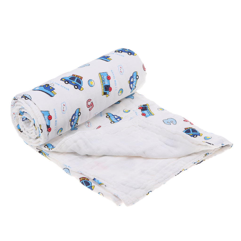 6 layer Cotton Baby Washcloth Towel Bath Feeding Wipe Cloth Gauze Car