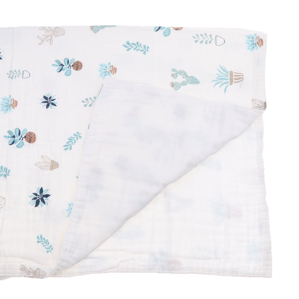 6 layer Cotton Baby Washcloth Towel Bath Feeding Wipe Cloth Gauze Plant