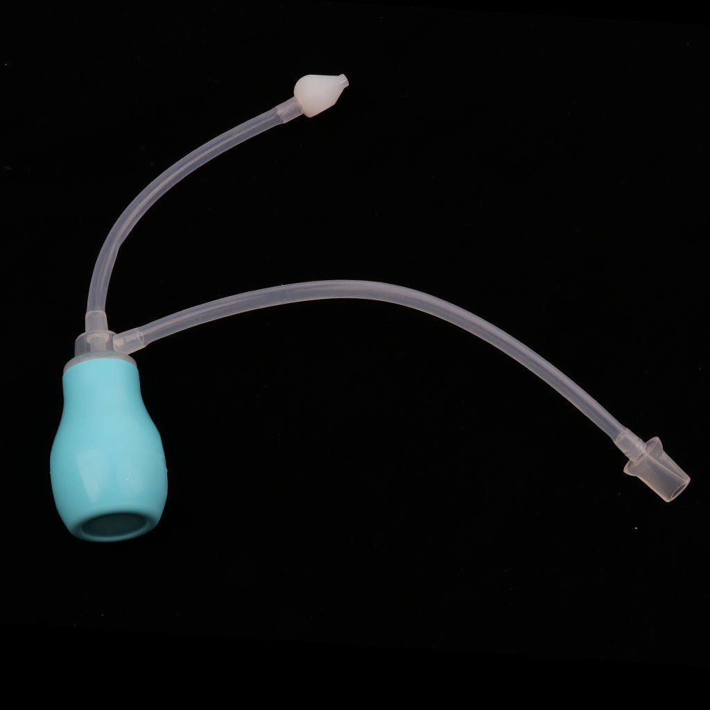 Baby Safety Nose Cleaner Vacuum Suction Nasal Aspirator Flu Protections Blue