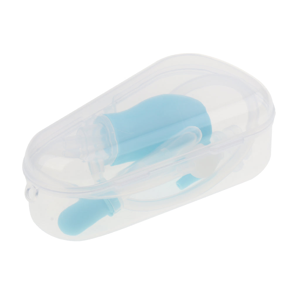 Baby Safety Nose Cleaner Vacuum Suction Nasal Aspirator Flu Protections Blue