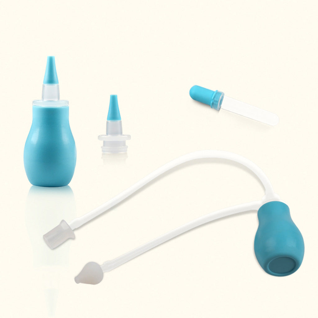 Baby Safety Nose Cleaner Vacuum Suction Nasal Aspirator Flu Protections Blue