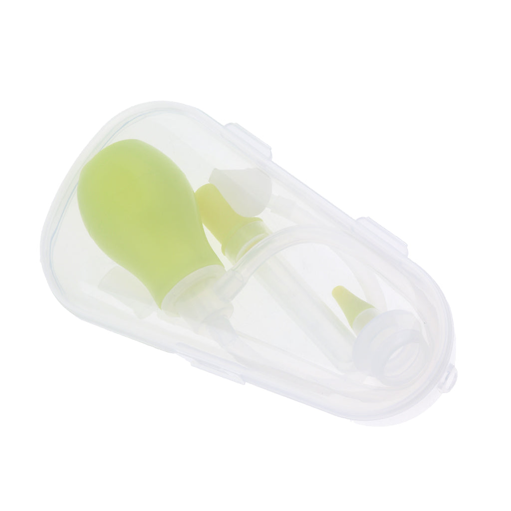 Baby Safety Nose Cleaner Vacuum Suction Nasal Aspirator Flu Protections Green