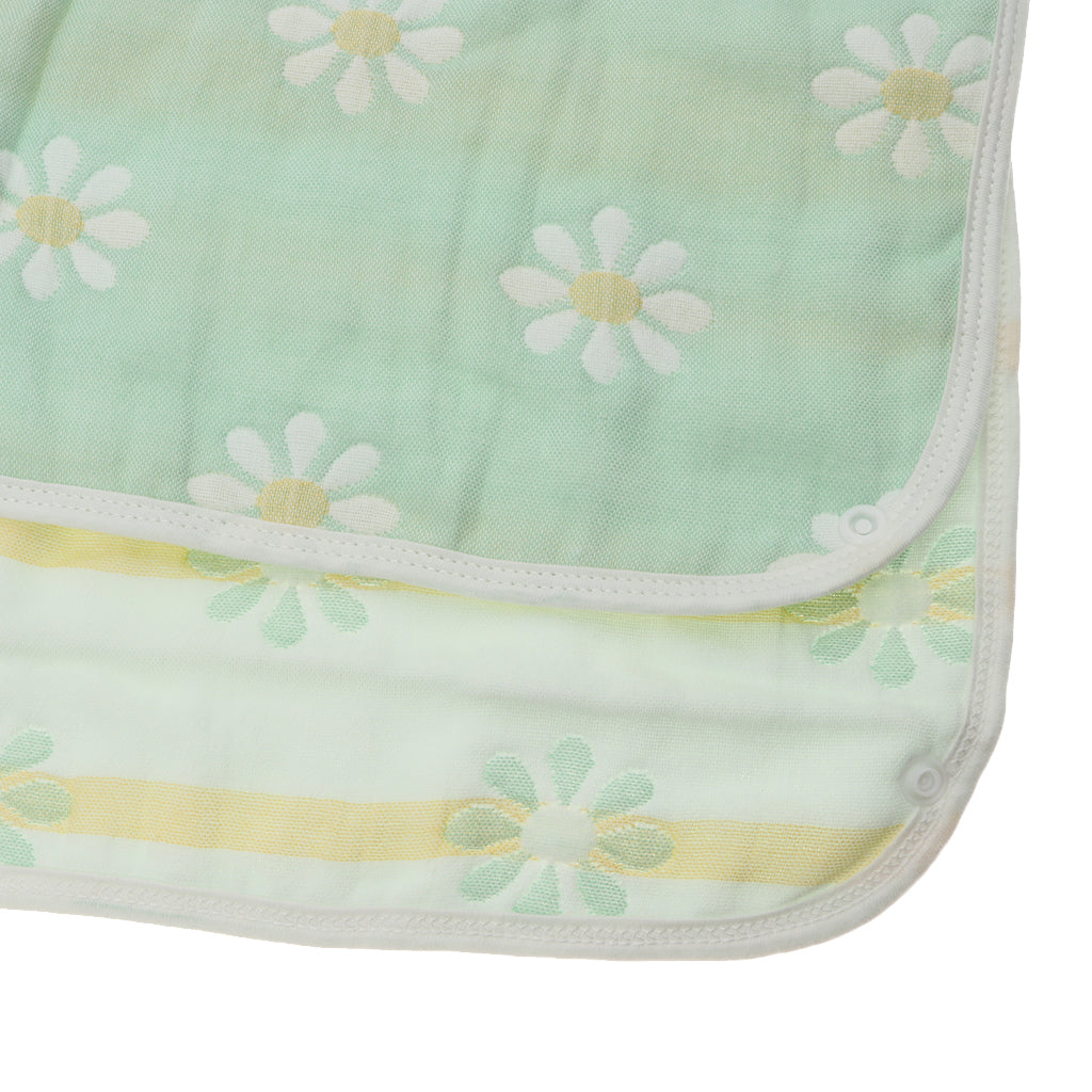 Six-Layer Jacquard Gauze Hooded Baby Bath Towel Cotton Green