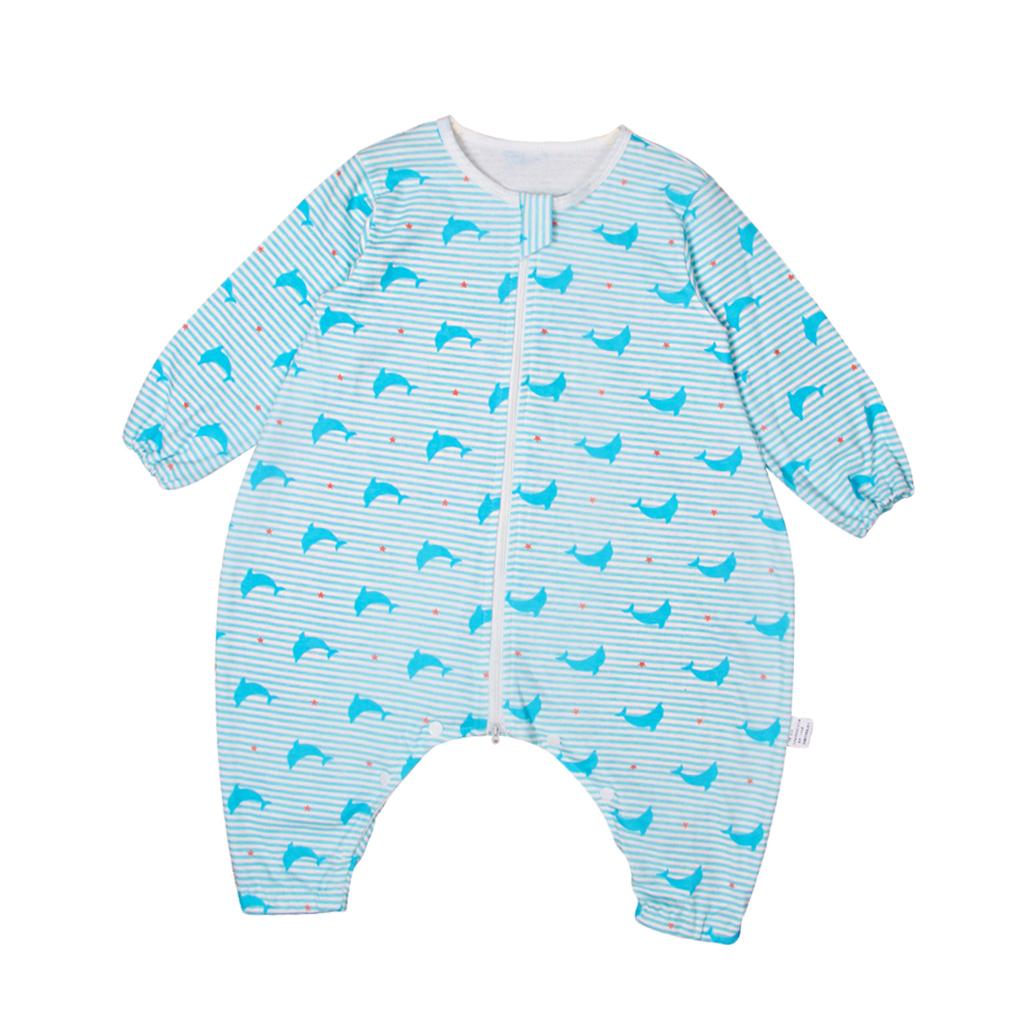 Kids Baby Wearable Blanket Safe Long Sleeve Cotton Sleeping Bag 1-2T Dolphins