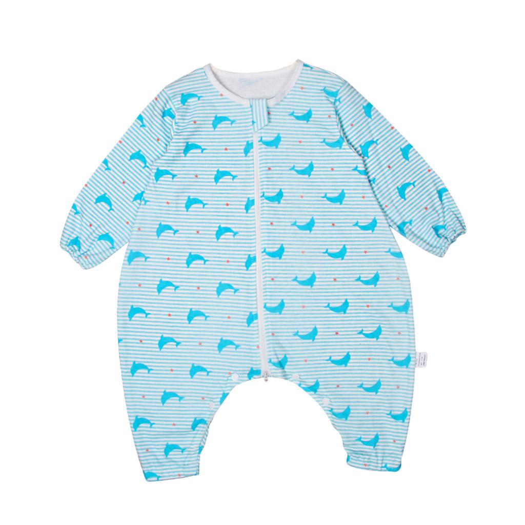 Kids Baby Wearable Blanket Safe Long Sleeve Cotton Sleeping Bag 1-2T Dolphins