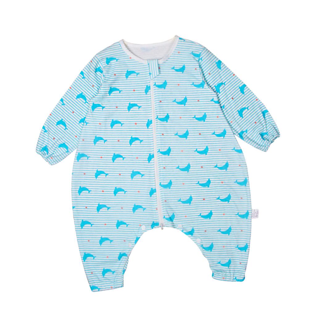 Kids Baby Wearable Blanket Safe Long Sleeve Cotton Sleeping Bag 1-2T Dolphins