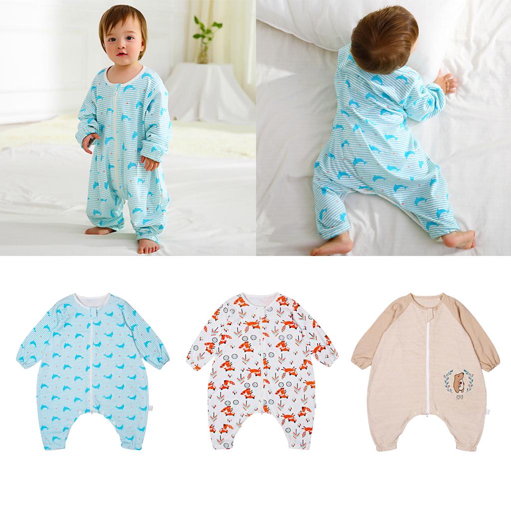 Kids Baby Wearable Blanket Safe Long Sleeve Cotton Sleeping Bag 1-2T Dolphins