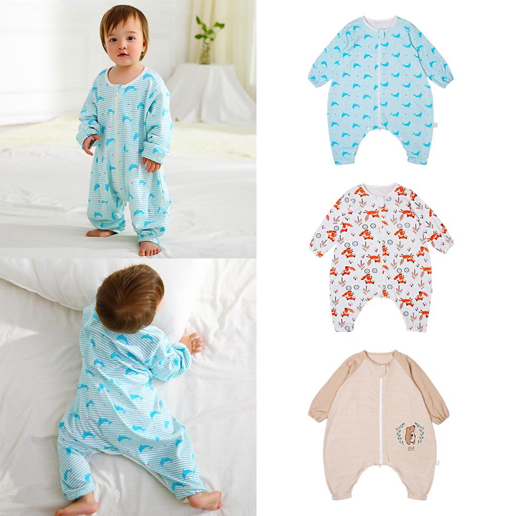 Kids Baby Wearable Blanket Safe Long Sleeve Cotton Sleeping Bag 1-2T Dolphins
