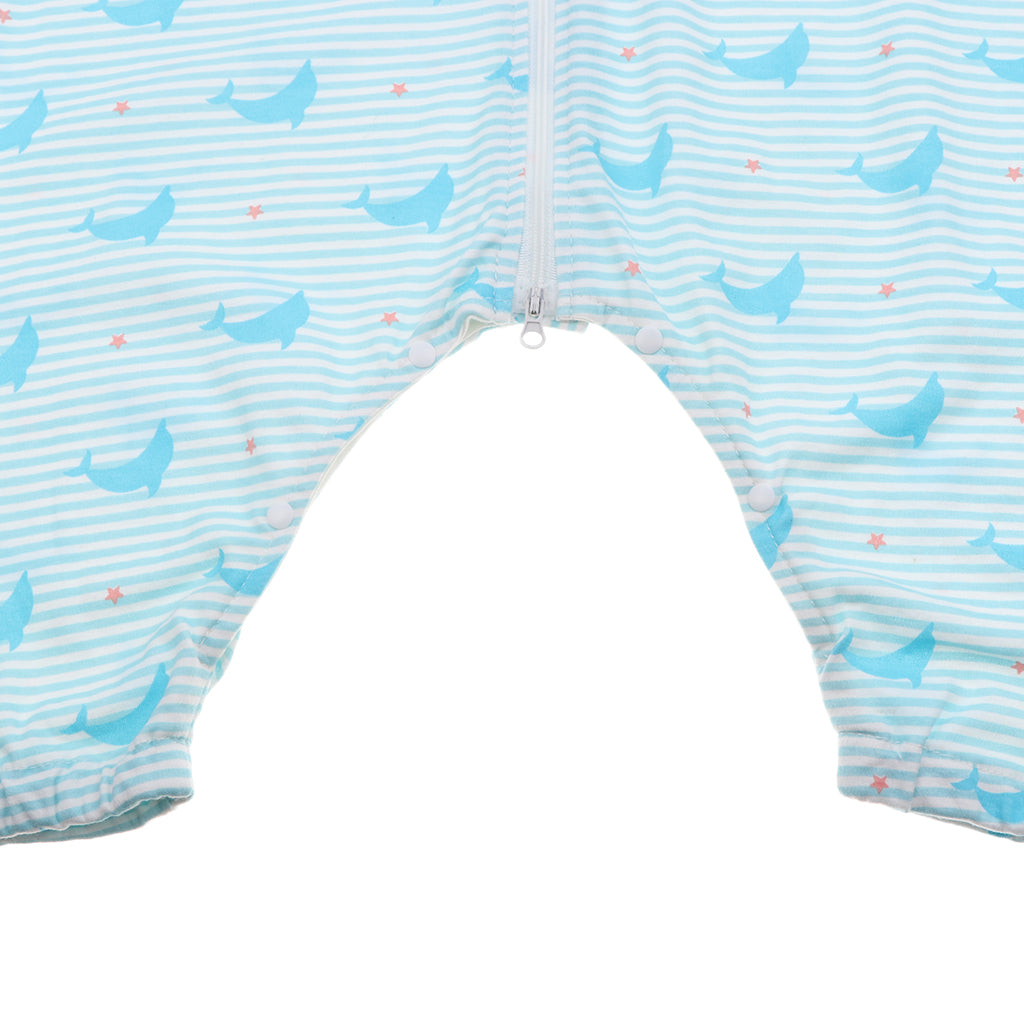 Kids Baby Wearable Blanket Safe Long Sleeve Cotton Sleeping Bag 3-4T Dolphins